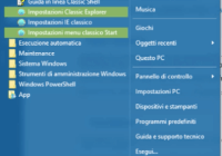 menu start windows 10 prima della modifica